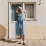 PARK trapeze neckline linen dress - notPERFECTLINEN