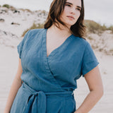 CANNES-2 wrap linen dress