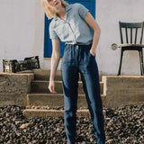 DOOLIN high-waisted linen pants