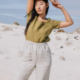 DOOLIN high-waisted linen pants