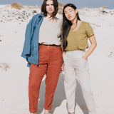 DOOLIN high-waisted linen pants