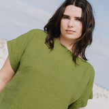 GORDES boxy linen top