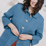 HELSINKI button down linen jacket