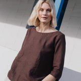 JANUARY loose linen top