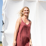 LANGLEY-2 maxi slip linen dress