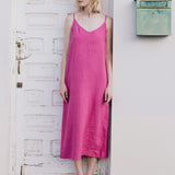 LANGLEY-2 maxi slip linen dress