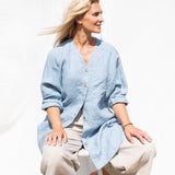 LIVORNO oversized linen shirt