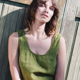 PORTO linen tank top