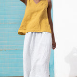 PRAGUE-2 swing linen tank top