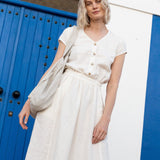 REINE waisted linen dress