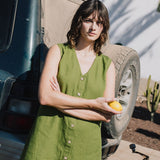 ROME classic button - down linen dress