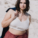 SCALA linen bustier top