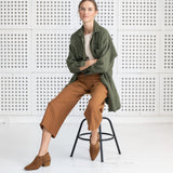 R: PUGLIA linen pants (Size: XS; Color: Charcoal Blue)