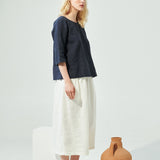 JANUARY loose linen top (SS24)