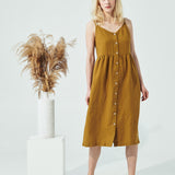 SARAH button down slip linen dress (SS24)