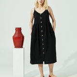 SARAH button down slip linen dress (SS24)