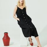 SARAH button down slip linen dress (SS24)