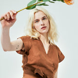 CANNES-2 wrap linen dress (SS24)