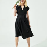 CANNES-2 wrap linen dress (SS24)