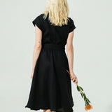 CANNES-2 wrap linen dress (SS24)