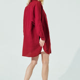 LIVORNO-2 oversized linen collar shirt (SS24)