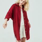 LIVORNO-2 oversized linen collar shirt (SS24)