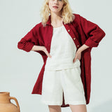 LIVORNO-2 oversized linen collar shirt (SS24)