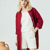 LIVORNO-2 oversized linen collar shirt (SS24)