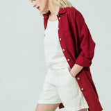 LIVORNO-2 oversized linen collar shirt (SS24)