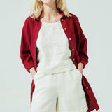 LIVORNO-2 oversized linen collar shirt (SS24)