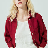 LIVORNO-2 oversized linen collar shirt (SS24)