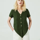 ALPINE knot front button shirt