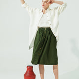 LIVORNO-2 oversized linen collar shirt (SS24)