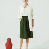 LIVORNO-2 oversized linen collar shirt (SS24)