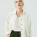 LIVORNO-2 oversized linen collar shirt (SS24)