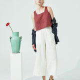 PERCE cropped linen top (SS24)