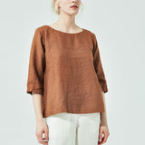 JANUARY loose linen top (SS24)