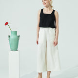 PERCE cropped linen top (SS24)