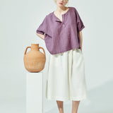 AURORA oversized linen top