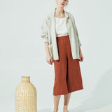 WELS midi linen wide leg pants (SS24)
