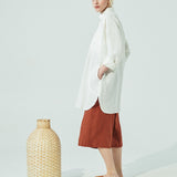 LIVORNO-2 oversized linen collar shirt (SS24)
