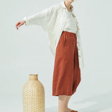 LIVORNO-2 oversized linen collar shirt (SS24)