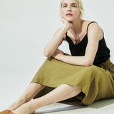 OIA gathered linen skirt (SS24)