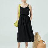 OIA gathered linen skirt (SS24)