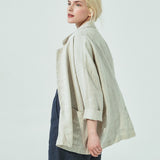 VICTORIA-2 oversized linen jacket (SS24)