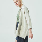 VICTORIA-2 oversized linen jacket (SS24)