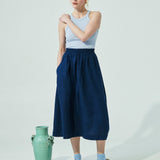 SION gathered linen skirt (SS24)