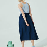 SION gathered linen skirt (SS24)