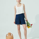 PERCE cropped linen top (SS24)