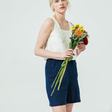 PERCE cropped linen top (SS24)